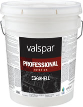 Valspar 11800 Series 11811-5GAL Interior Paint, Eggshell Sheen, Light, 5 gal, Pail, 350 to 450 sq-ft Coverage Area